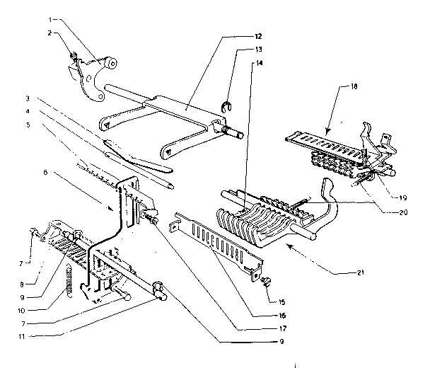 CALCULATION RACKS, UNIVERSAL BAR, TRANSFER LEVERS & SECTORS