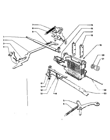Stop section, escapement, restoring of stop section