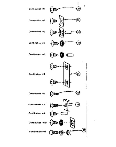 Fastener combinations