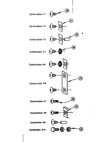 Fastener combinations