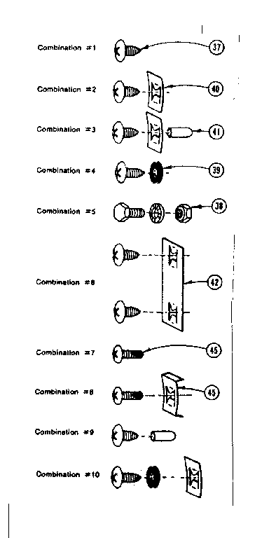 Fastener combinations