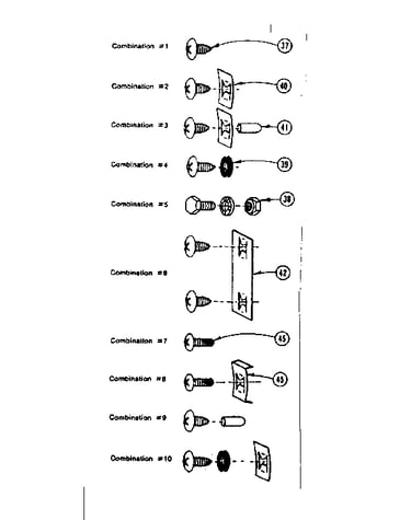 Fastener combinations