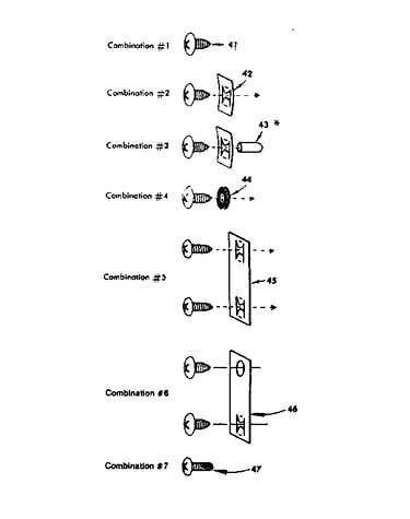 Fastener combinations