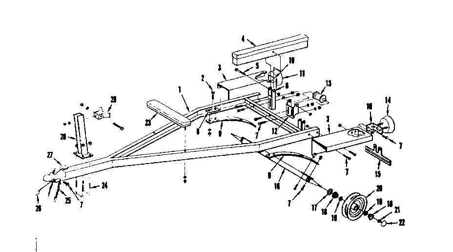 Sears boat trailer