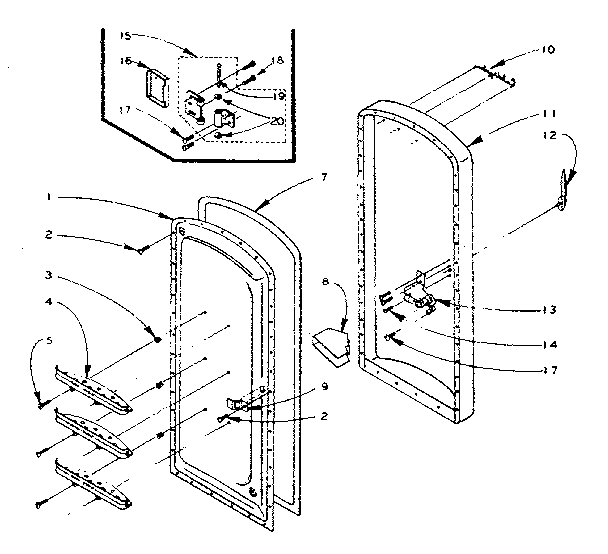 Refrigerator door parts