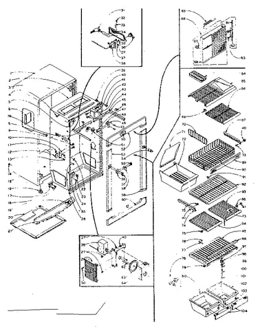 Refrigerator cabinet parts