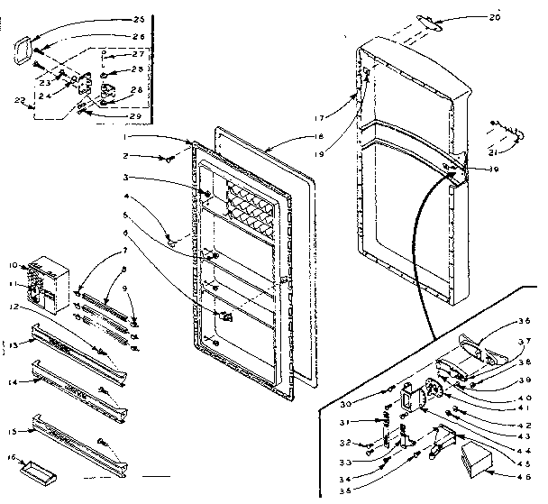 Refrigerator door parts