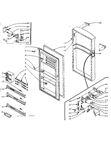 Refrigerator door parts