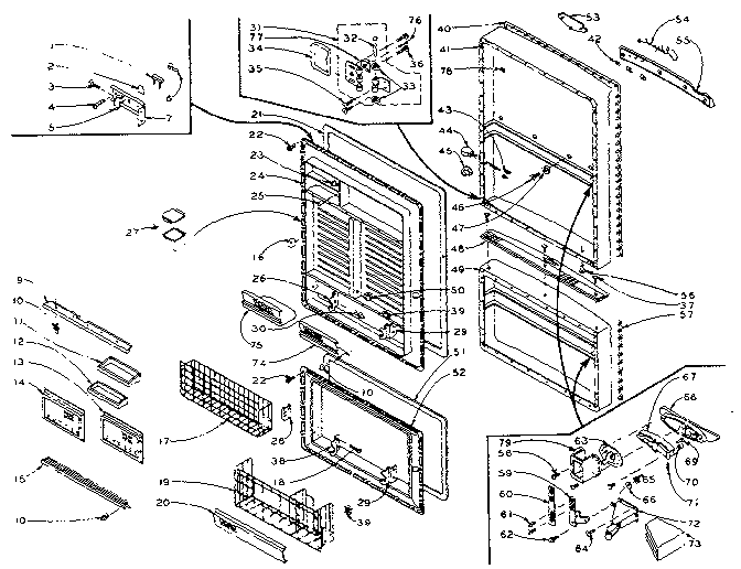 Refrigerator door parts