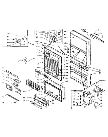 Refrigerator door parts