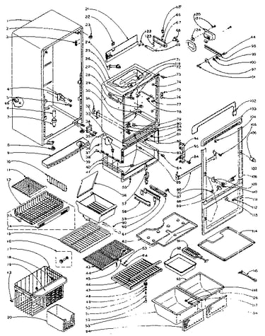 Refrigerator cabinet parts