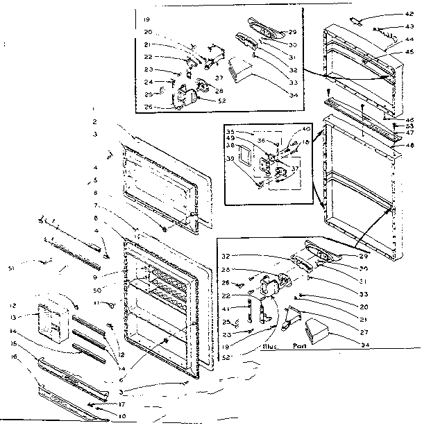 Refrigerator door parts