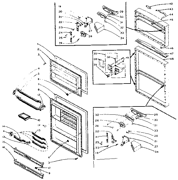 Refrigerator door parts
