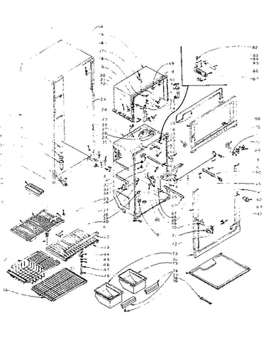Refrigerator cabinet parts