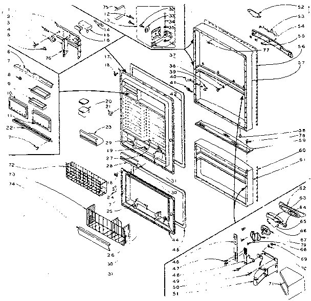 Refrigerator door parts