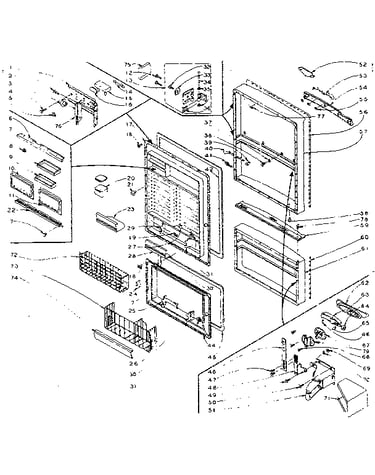Refrigerator door parts