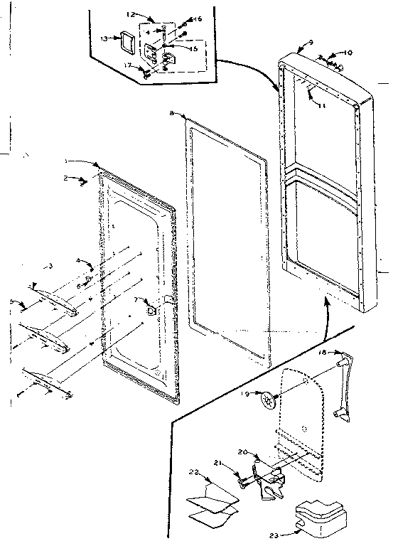 Refrigerator door parts