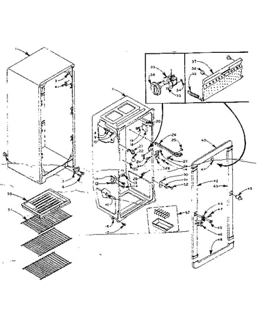 Refrigerator cabinet parts