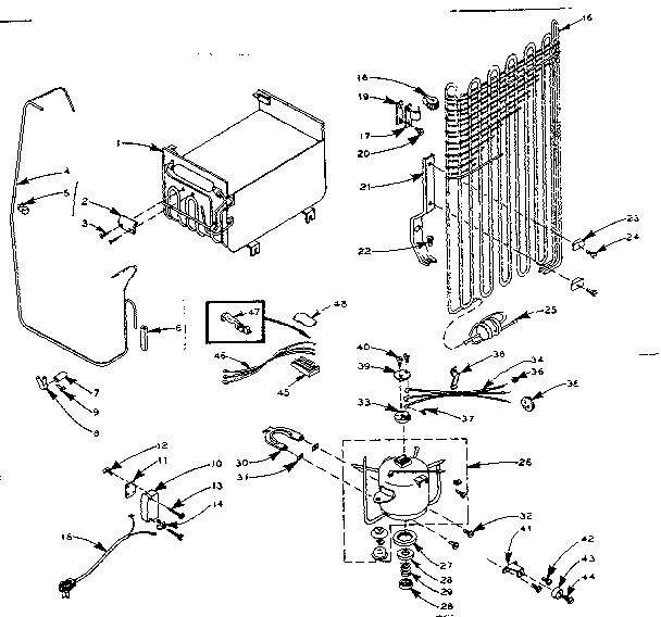 Refrigerator unit parts