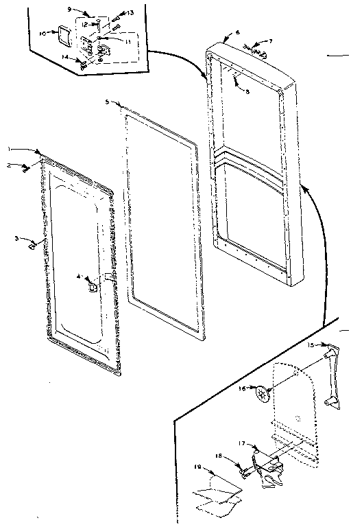 Refrigerator door parts