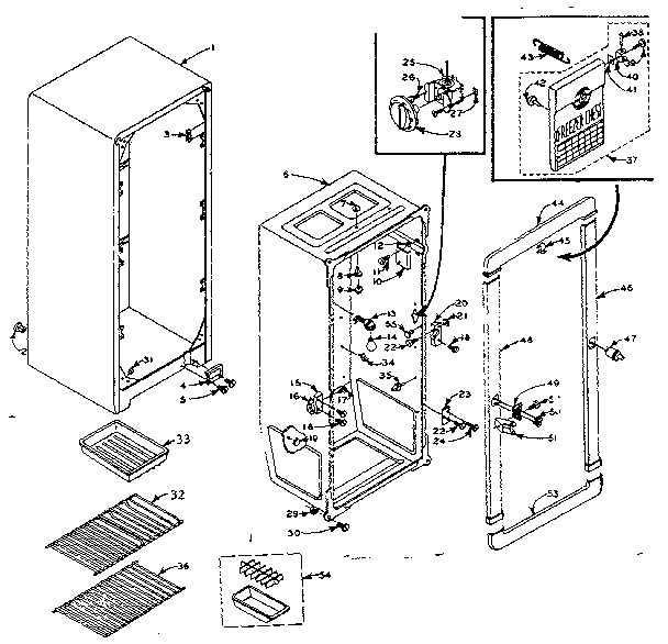 Refrigerator cabinet parts