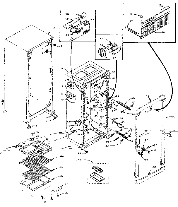 REFRIGERATOR CABINET PARTS