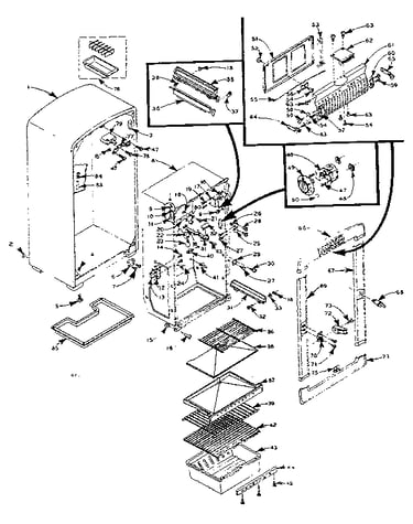 Refrigerator cabinet parts