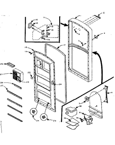 Refrigerator door parts