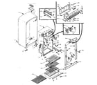Kenmore 106M10B-F refrigerator cabinet parts diagram
