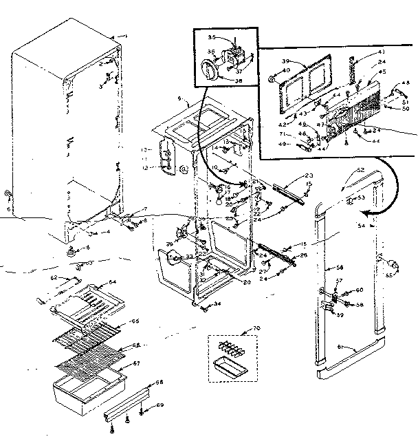 Refrigerator cabinet parts