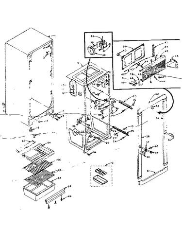 Refrigerator cabinet parts