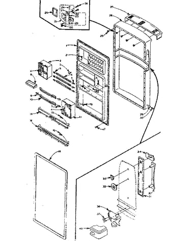 Refrigerator door parts