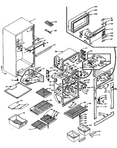 Refrigerator cabinet parts