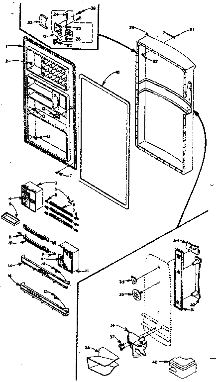 Refrigerator door parts