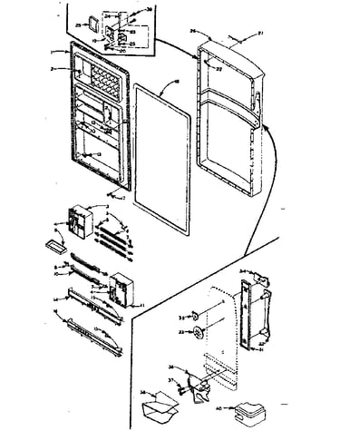 Refrigerator door parts