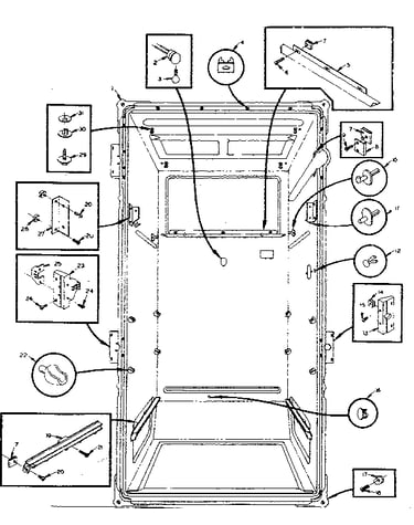 Refrigerator liner parts