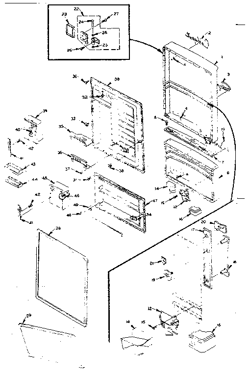 Refrigerator door parts