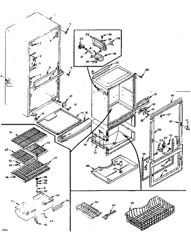 Refrigerator cabinet parts