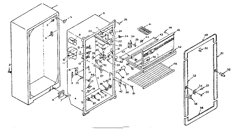 Refrigerator cabinet parts