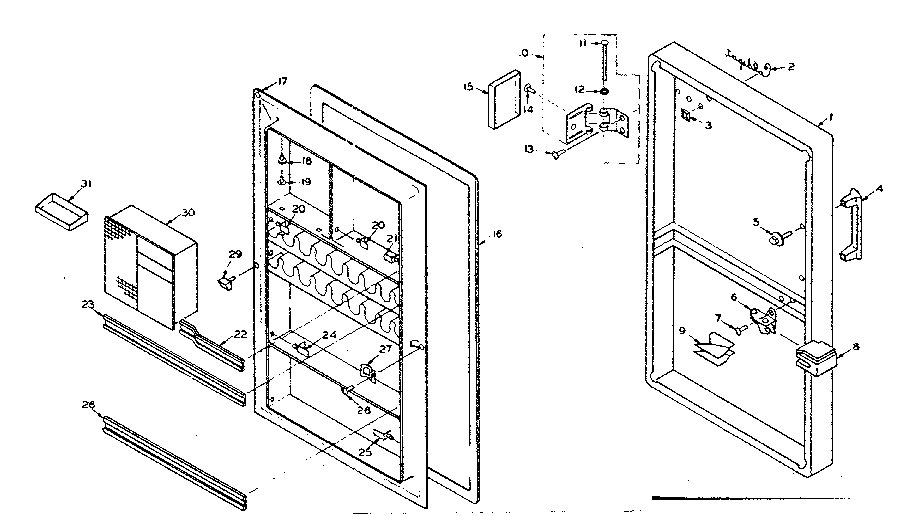 Refrigerator door parts