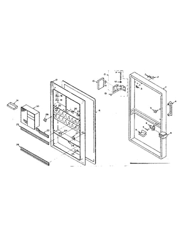 Refrigerator door parts