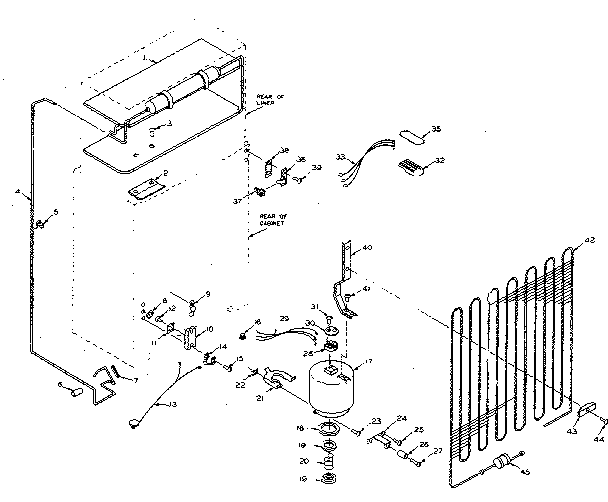 Refrigerator unit parts
