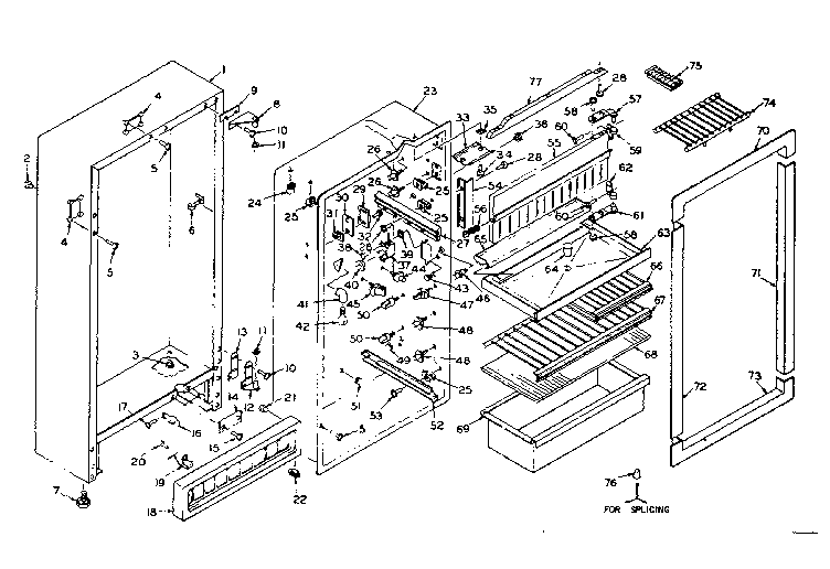 REFRIGERATOR CABINET PARTS