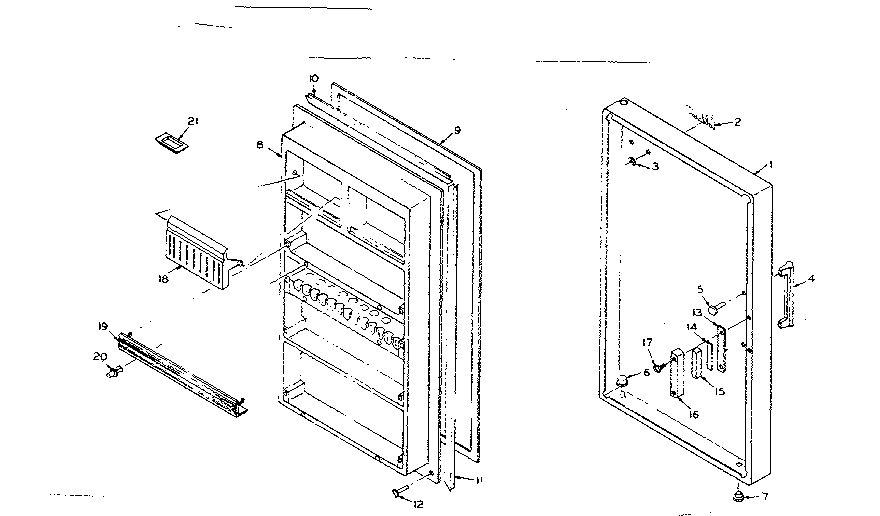 Refrigerator door parts