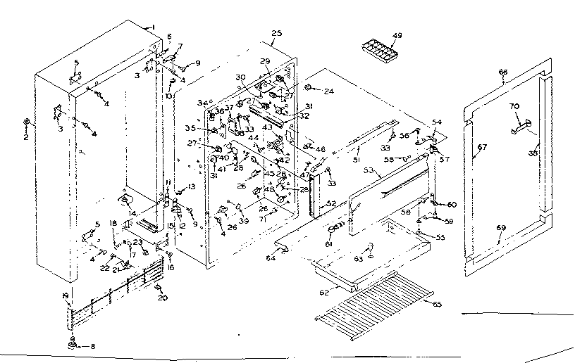REFRIGERATOR CABINET PARTS
