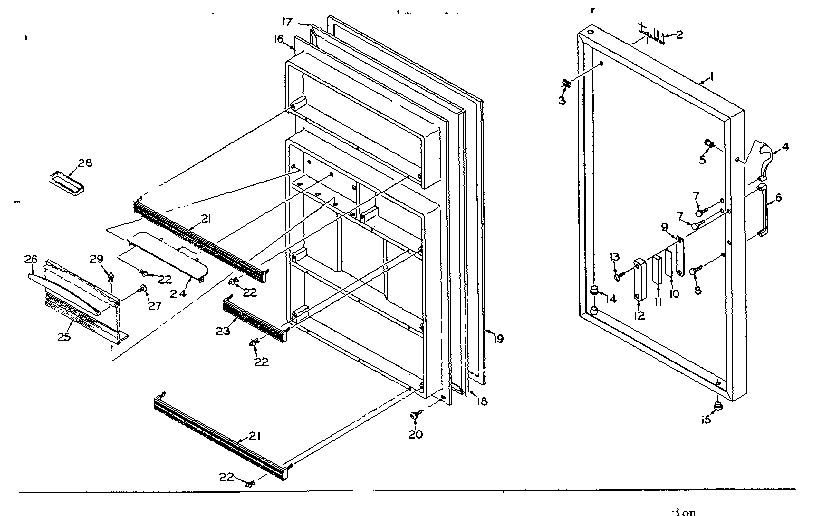 Refrigerator door parts