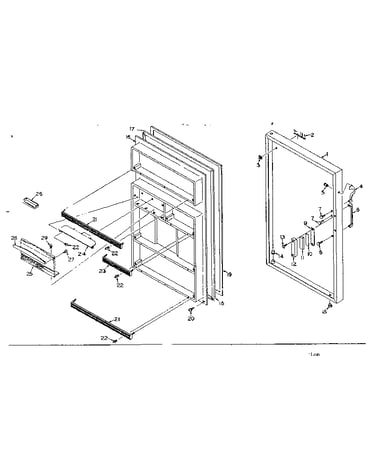 Refrigerator door parts