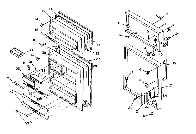 Refrigerator door parts
