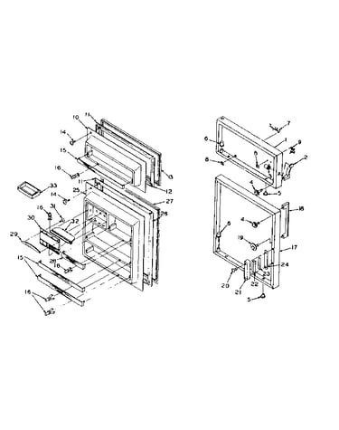 Refrigerator door parts