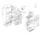 Kenmore 106R12DL1 refrigerator cabinet parts diagram